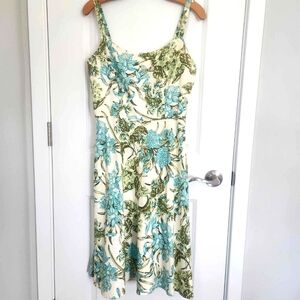 Ann Taylor Fit and Flare Floral midi dress
